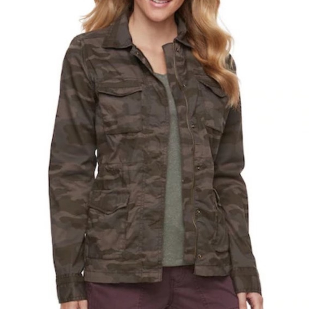 Sonoma olive green camouflage field jacket size 2X